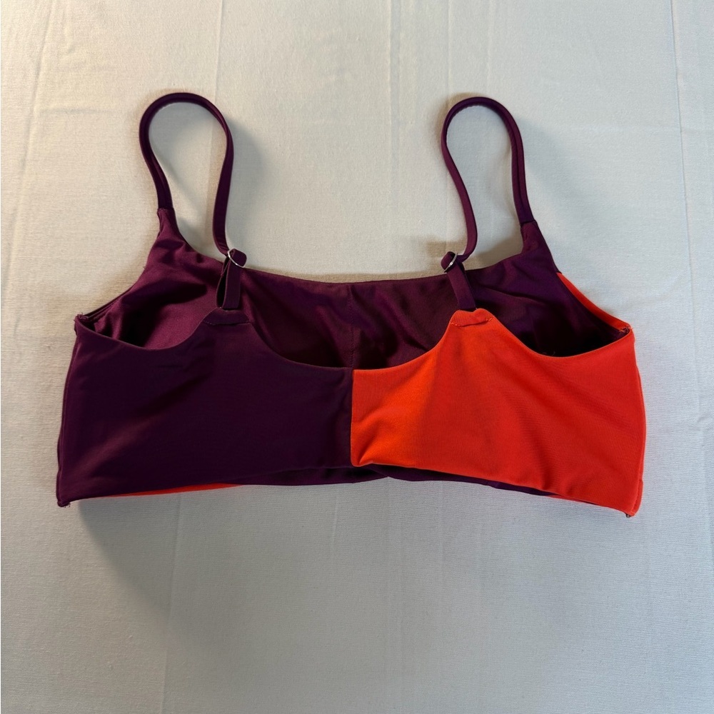 Athleta Asym Colorblock Bikini Top (top Only) Size Medium - Picture 2 of 3